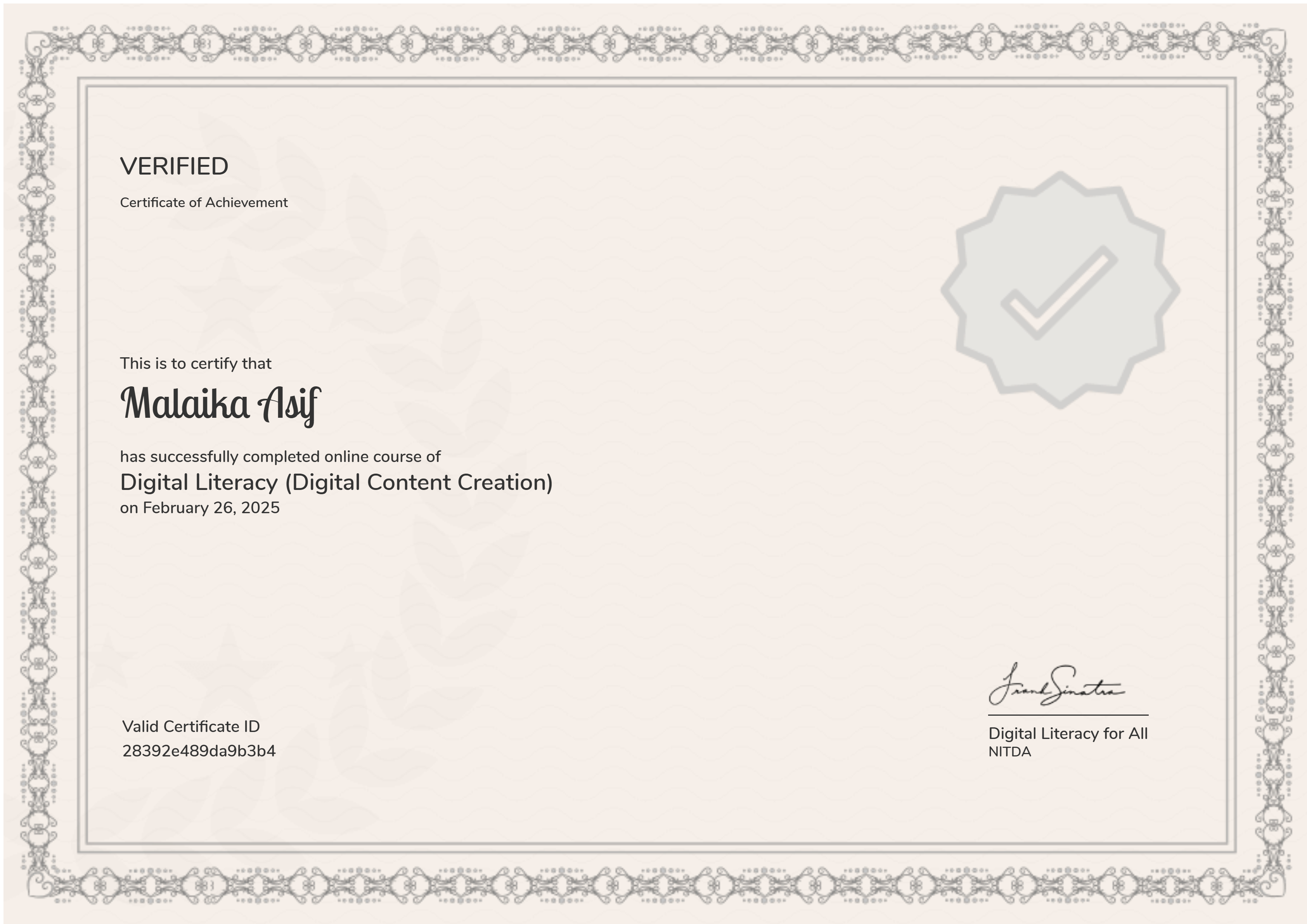 Digital Literacy (Digital Content Creation)